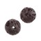 Earth's Jewel Semi-Precious 6mm Black Lava Natural Round Strung Bead
